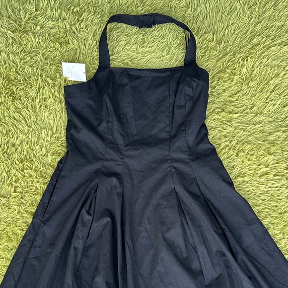 A New Day Black Halter Midi Dress NWT Size M - Picture 2 of 8